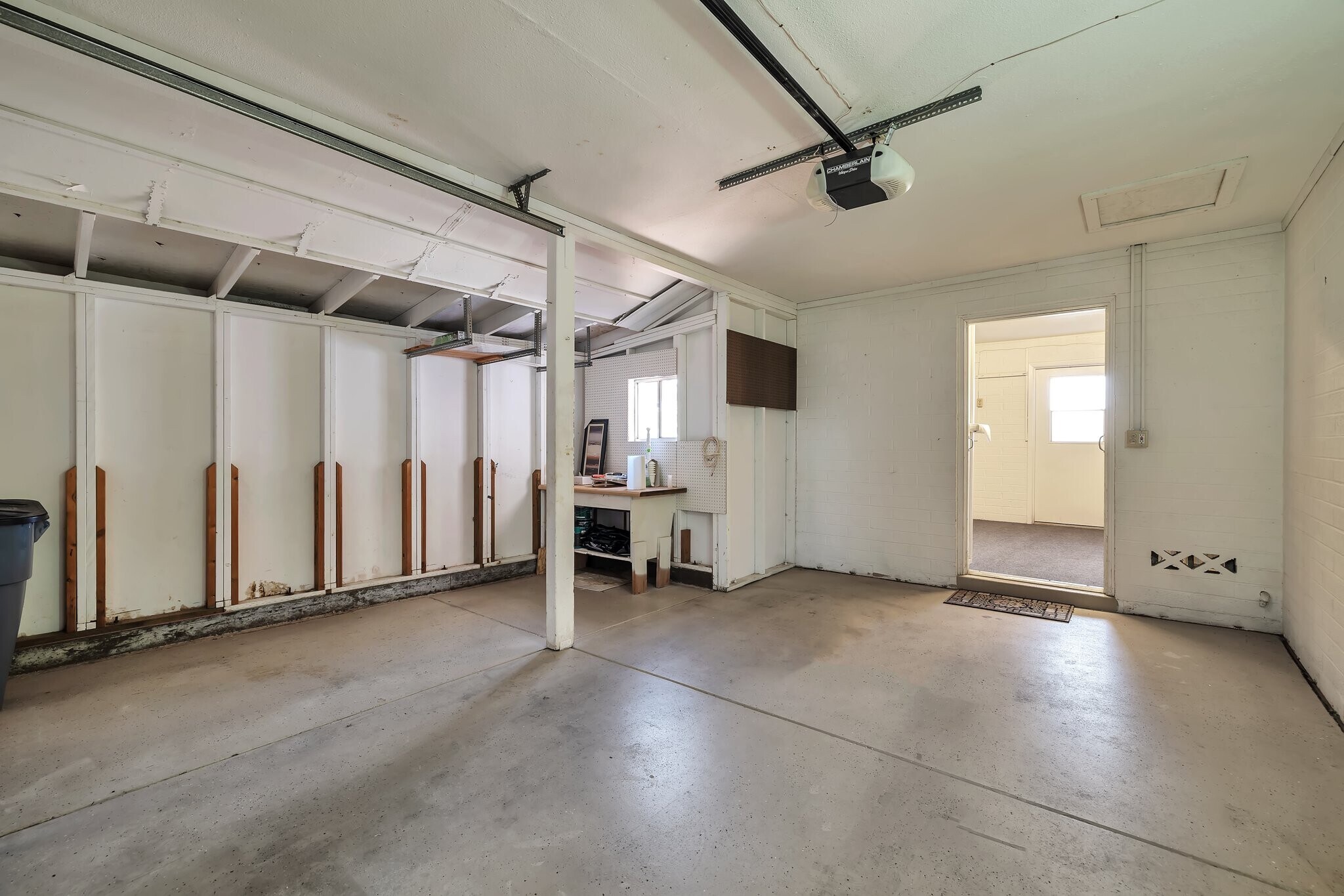 1 and 1/2 Car Garage with Golf Cart parking and Work Bench - 11040 W Salem Dr