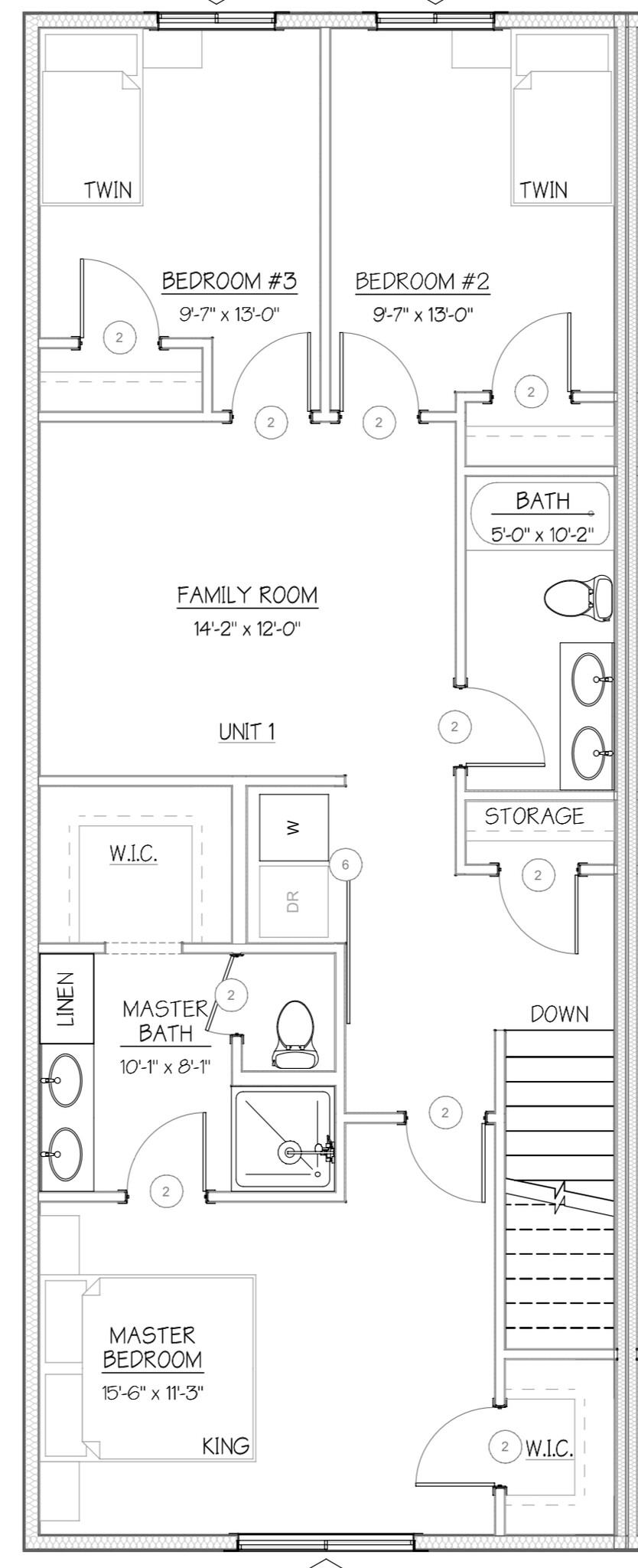 Upstairs layout - 187 Courthouse Way