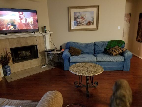 Fireplace and TV - 130 Easy St