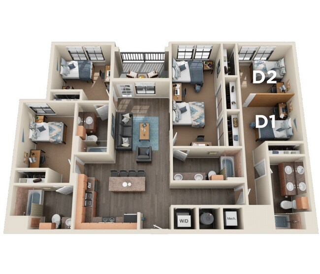 4x4 Semi Private - Premium (D) - Fifty Twenty-Five