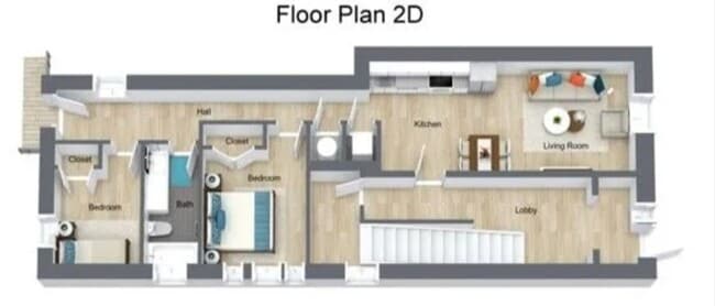 Floorplan - Hanscom and Georgia Row Apartments