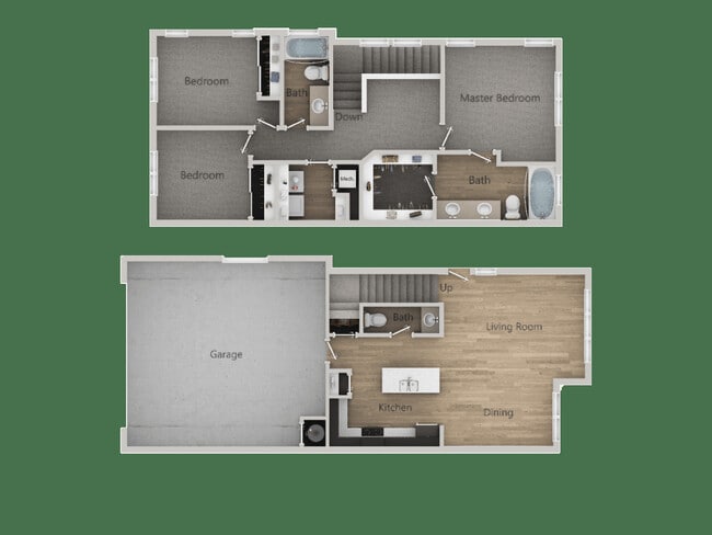 The Sage - Three Bedroom Two 1/2 Bath Townhome - Sage Apartments and Townhomes