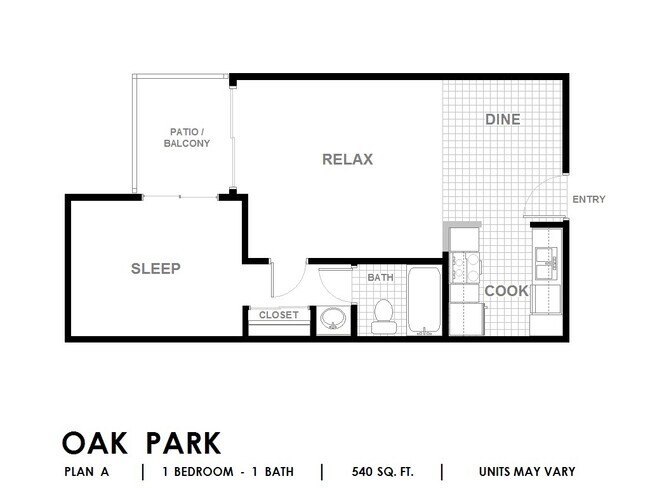 Floorplan - Oak Park (South Bldg)