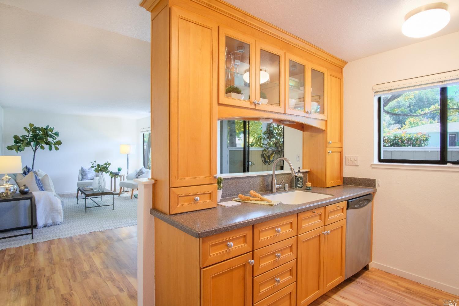 Kitchen with view of pass thru - 15 Hector Ln