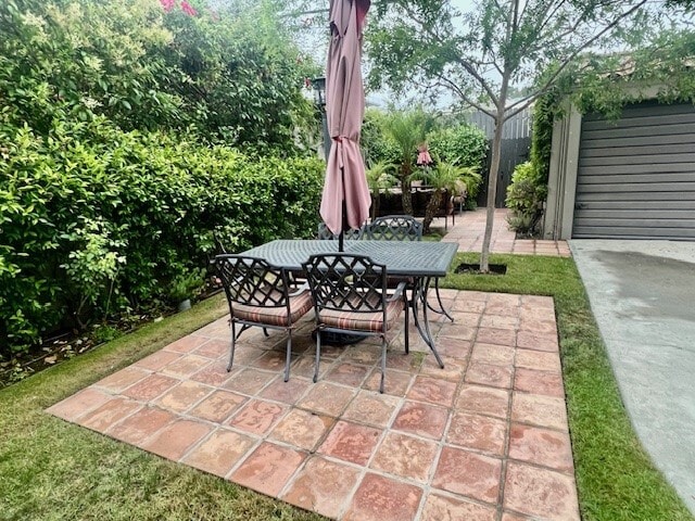 Backyard dining area - 1039 S Alfred St