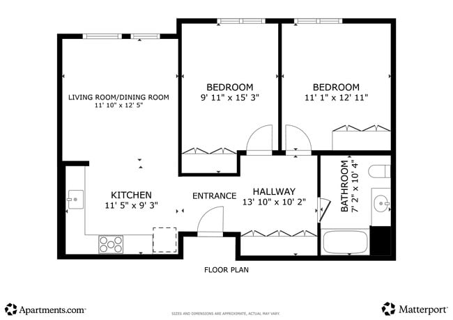 2BR, 1BA - 805SF - Mosaic on Mission