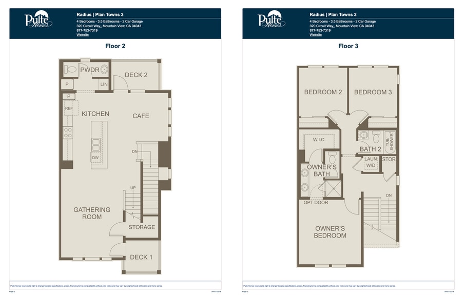 Floor Plan 2nd and 3rd FL - 3900 Degree Ln