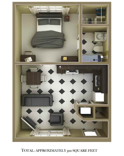 1BR/1BA - Villa Lucia