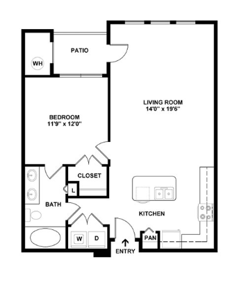 Big Dry Creek, 1 bed x 1 bath, 796 sq. ft. - Cortland Broomfield