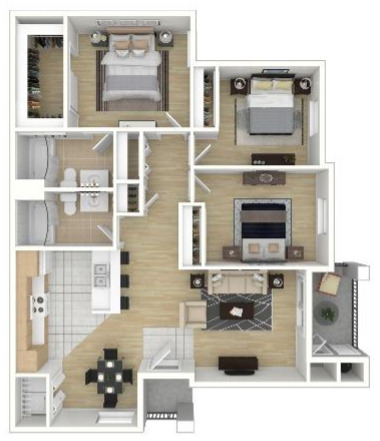 Floorplan - Fountain Springs Apartments