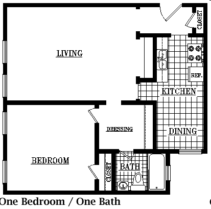 1BR/1BA - The Barclay Apartments