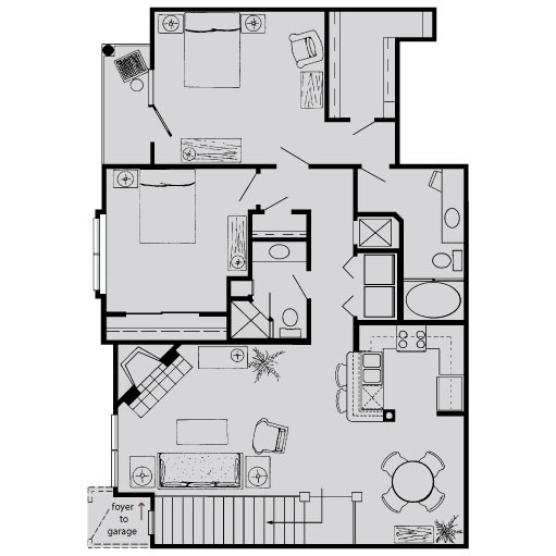 Floorplan - SaddleBrook Apartments