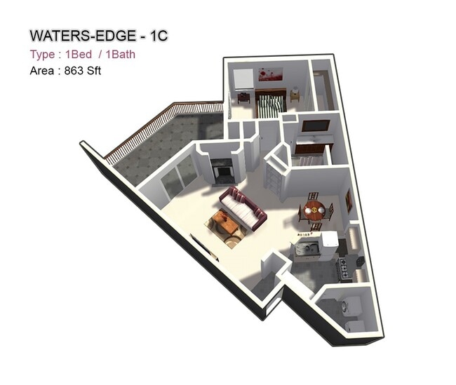 One Bed / One Bath - Waters Edge