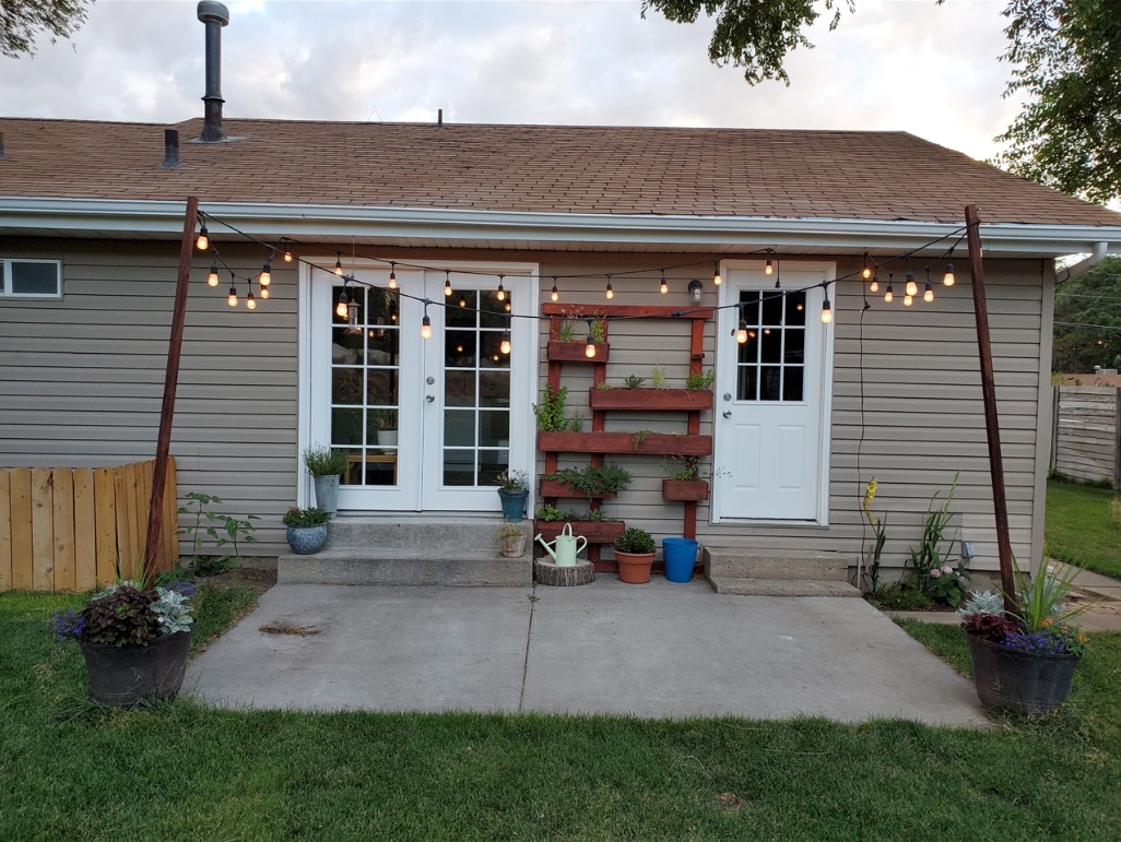 Back porch with built in flower/herb garden - 13297 South 1300 East