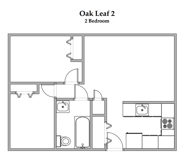 2BR/1BA - Oak Leaf 2