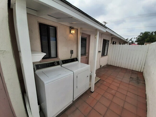 Private Back Patio w/Laundry Area - 205 N Florence St