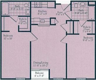 2BR/2BA - Madonna House at Belmont Senior Apartments