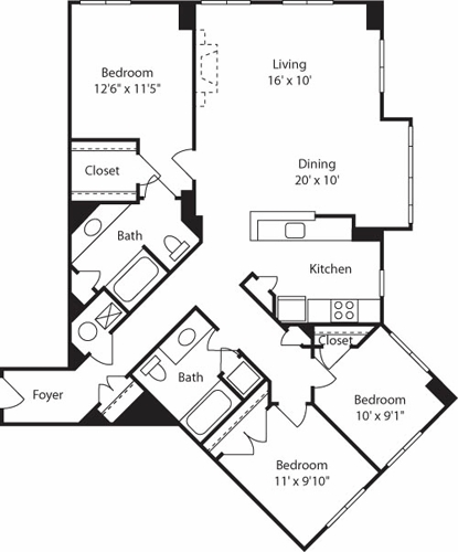 Floorplan - The Reserve at Clarendon Centre