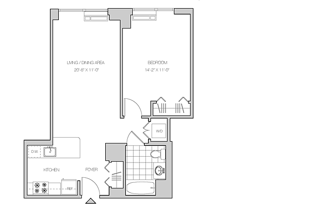 1BR/1BA- Residence T - The Maximilian