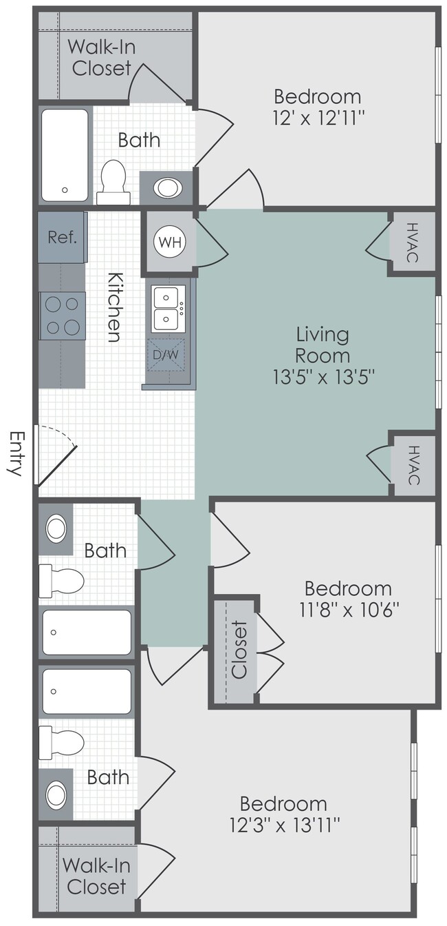 Floorplan - The Flats at Wick Apartments
