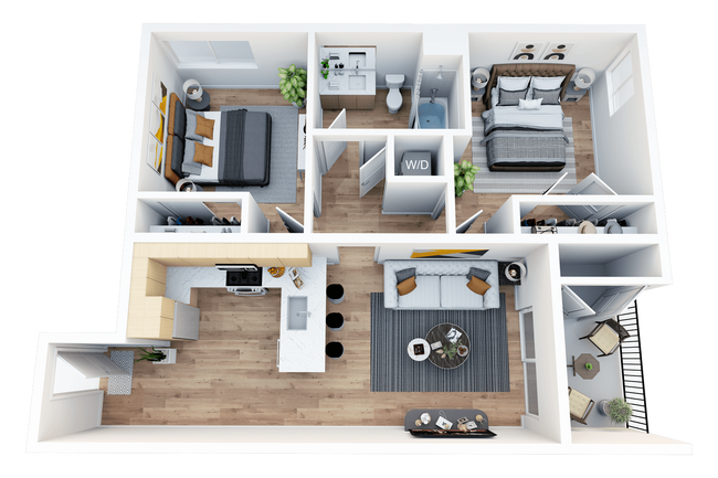 Floorplan - The Bay Apartment Homes