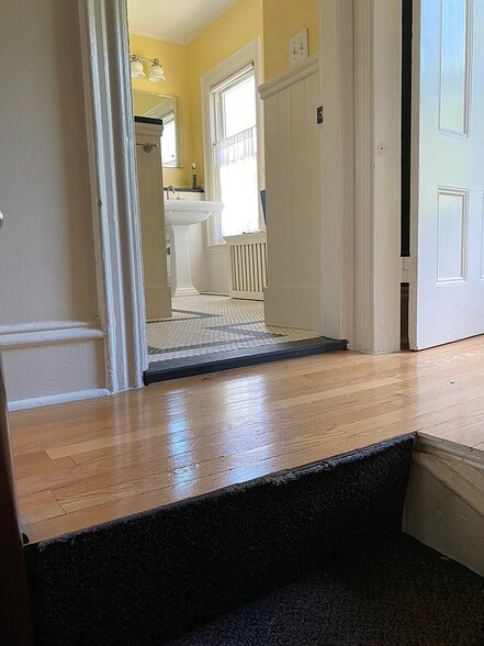 Stair landing and 2nd floor bath - 5A Evergreen Ave