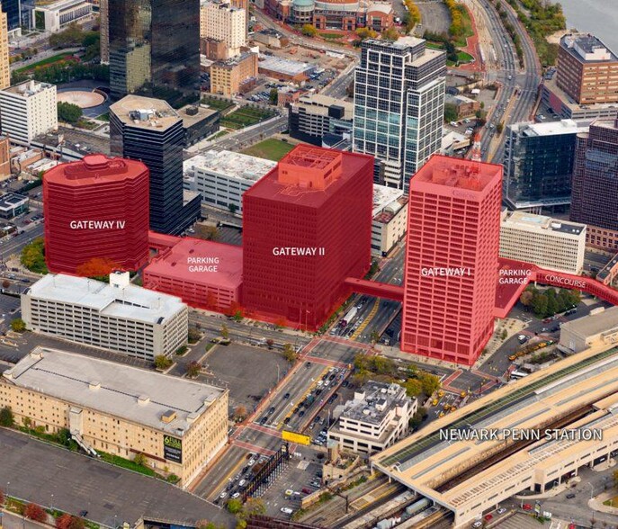 Indoor walk to Newark Train Station thru Gateway Buildings - 111 Mulberry St