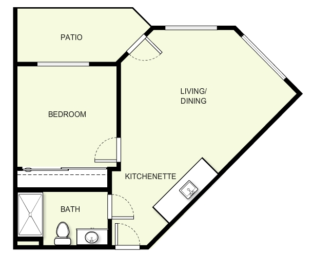 1BR/1BA - The Fairmont Independent Senior Living