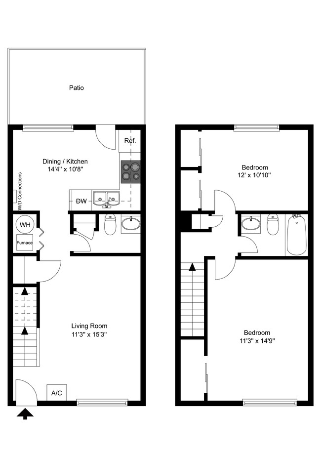 Floorplan - Carr Street Townhomes