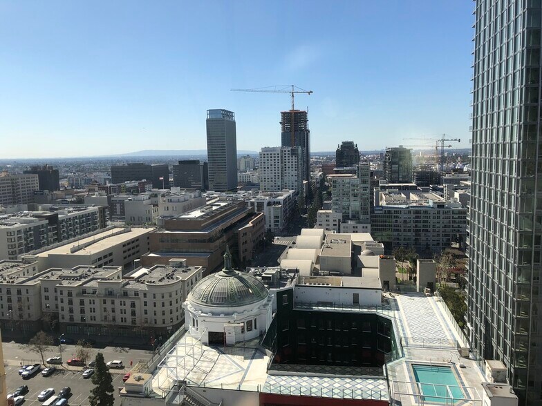 View of DTLA skyline from bedroom 1 of 2 - 801 S Grand Ave