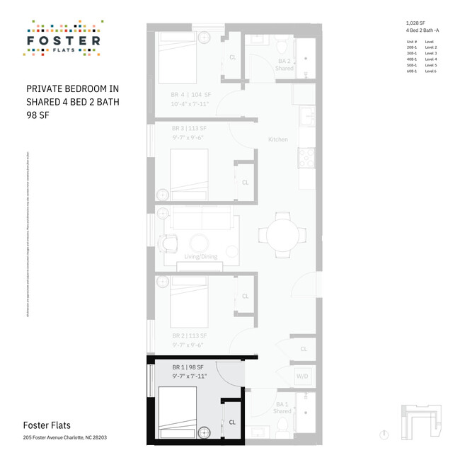 Floorplan - Foster Flats