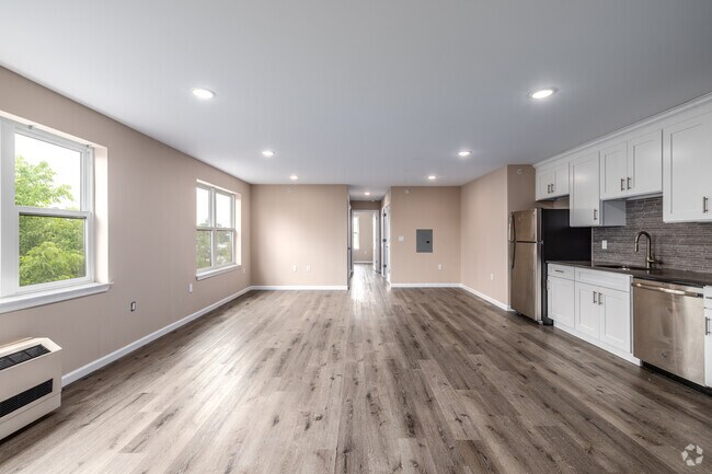 2BR, 2BA - 964SF - Kitchen/Living Room - 241 Crooks Ave