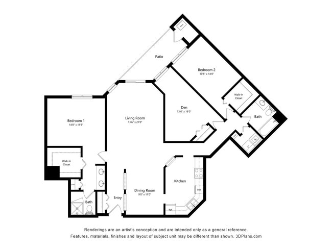 Floorplan - Crosby Pointe Apartments