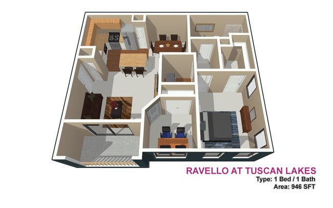 1 BED / 1 BATH - Ravello at Tuscan Lakes