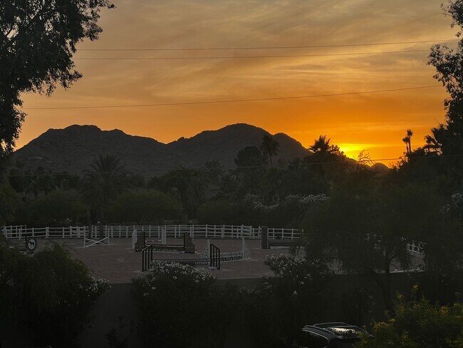 Sunset View from Balcony - 7575 E Indian Bend Rd