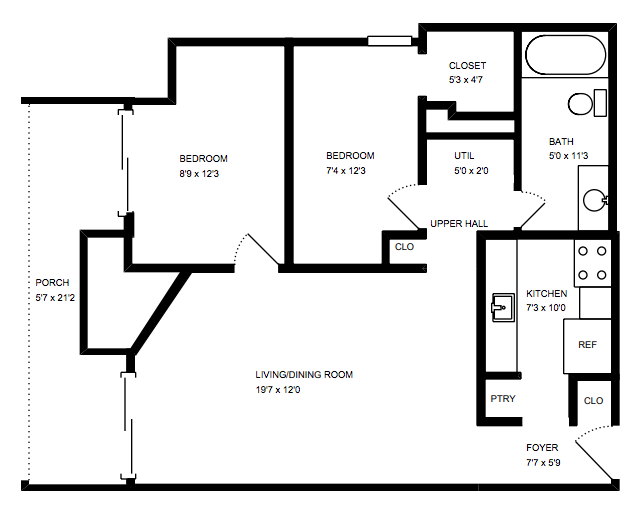 Floorplan - The Remington Apartments