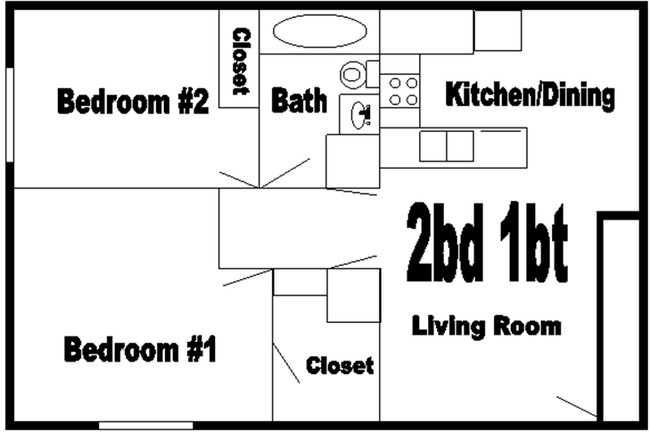 2BR/1BA - Bayfield Apartments