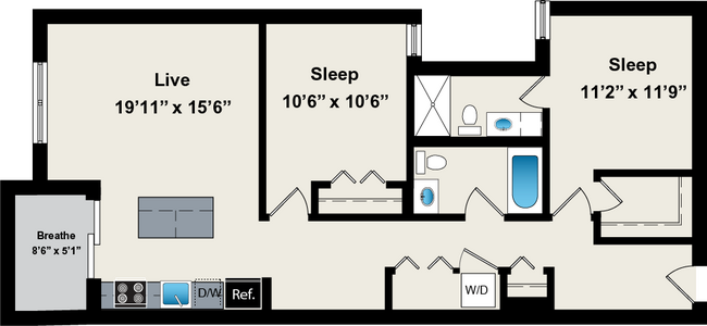 Floorplan - Reside on Jackson