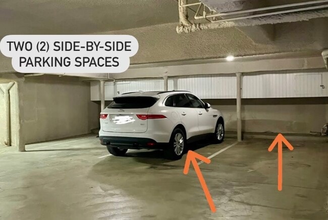 TWO (side by side) gated/covered parking spaces with (1) storage unit - 1325 Wellesley Ave