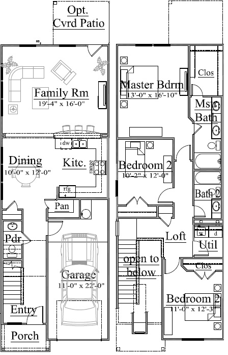 Pecos Floorplan.jpg - Woodgate Townhomes