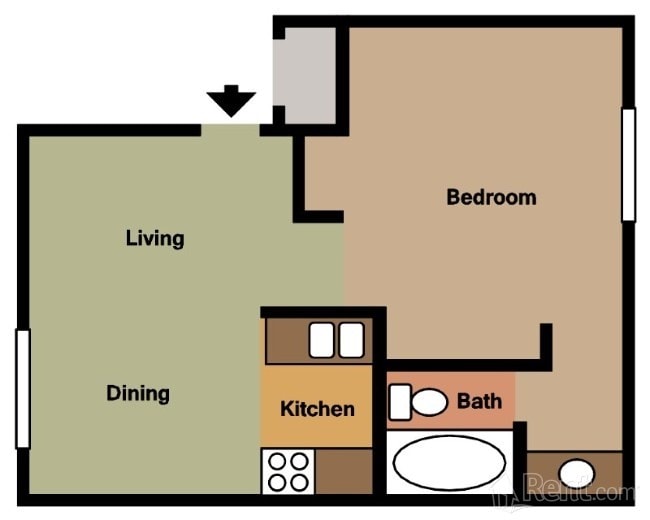 1BR/1BA - Arden Place Apartments