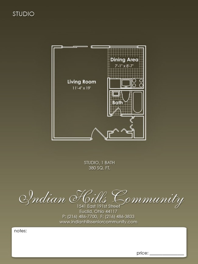 Studio - Indian Hills Senior Community