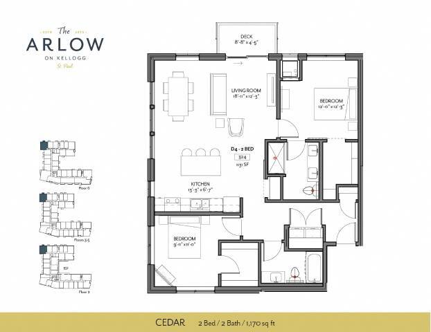 Floorplan - The Arlow on Kellogg