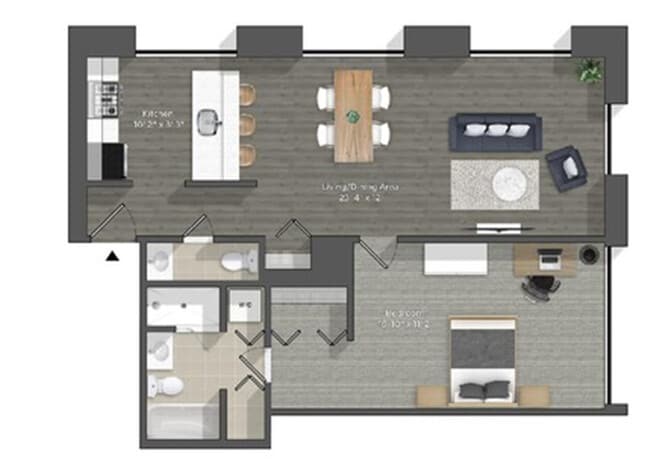 Floorplan - Walnut Street Apartments