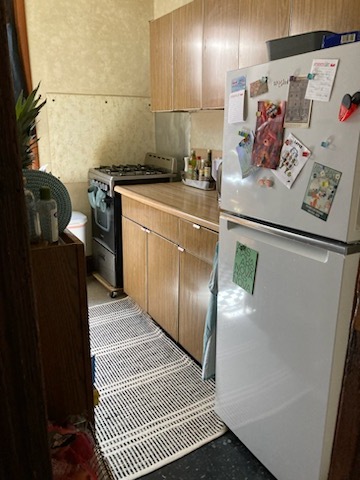 Kitchen- lots of cabinets, gas stove, new 10 cu ft refrigerator - 227 Buckingham Pl