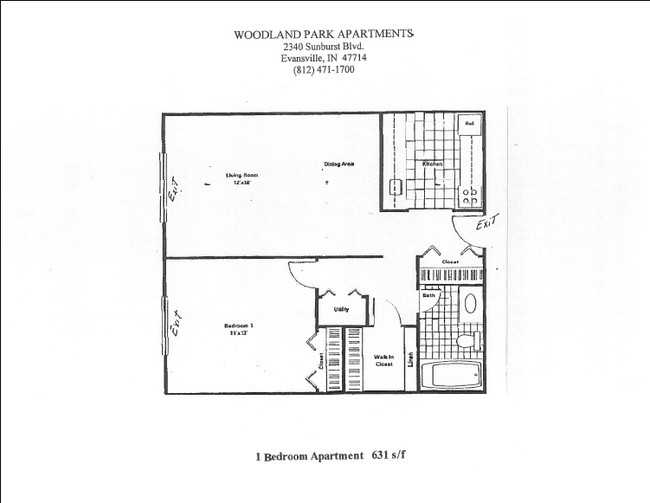 Floorplan - Woodland Park Apartments