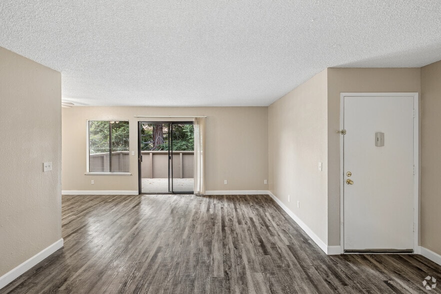 2BR, 1BA - 1,050SF - Living Room - Fulton Villa Apartments
