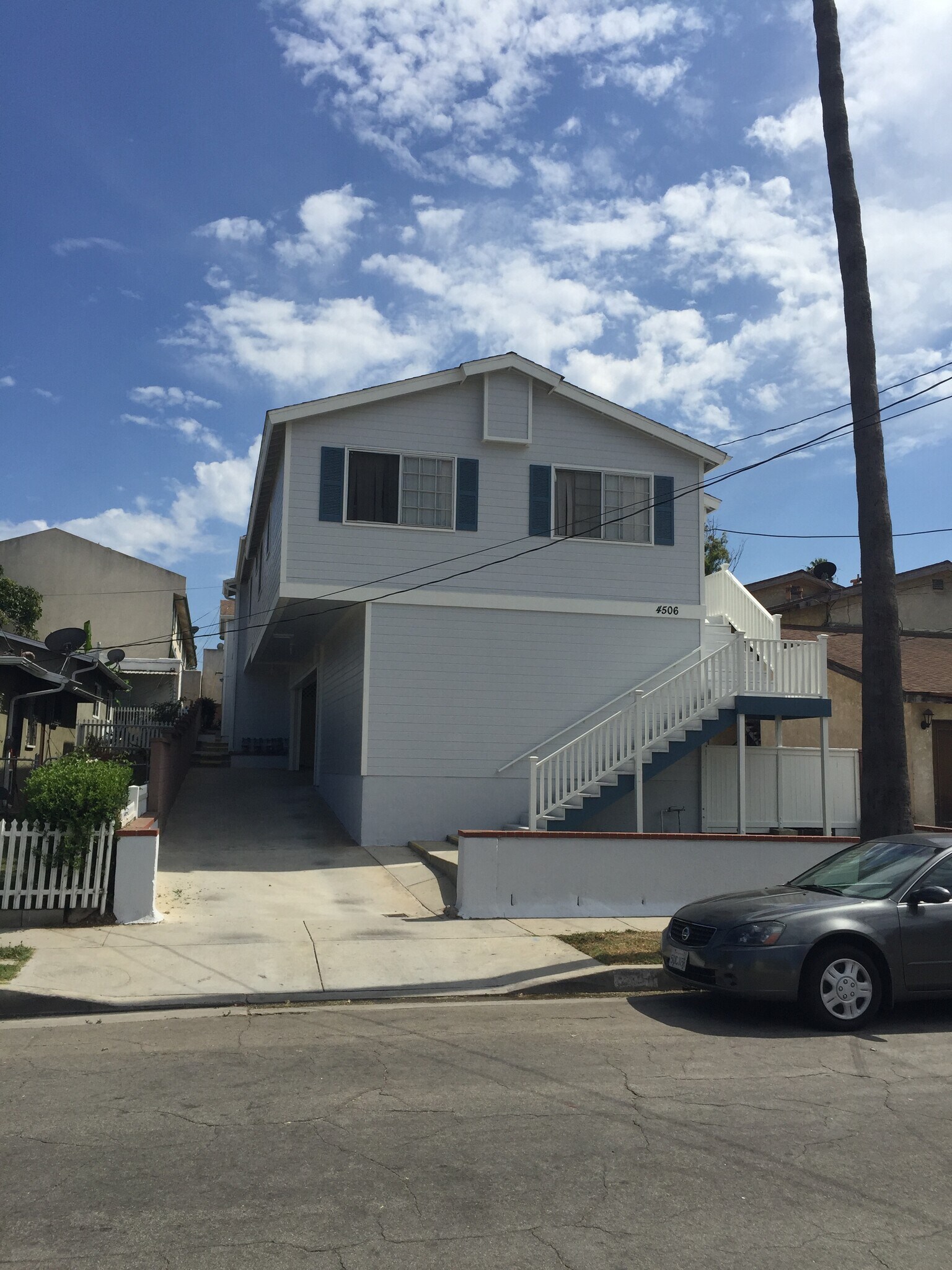 Driveway Entry to Carport. Front of Fourplex Building - 4506 W 172nd St