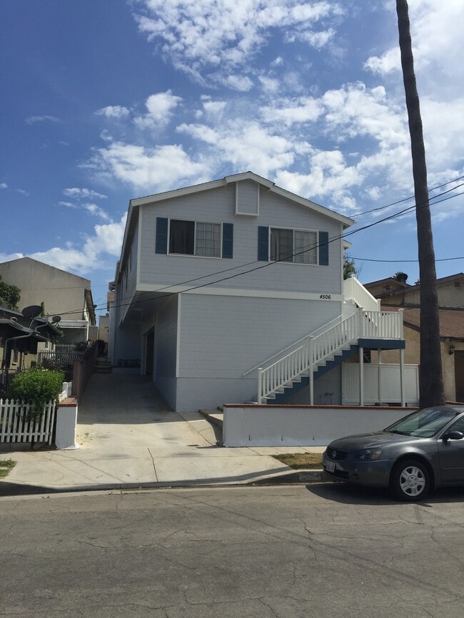 Driveway Entry to Carport. Front of Fourplex Building - 4506 W 172nd St