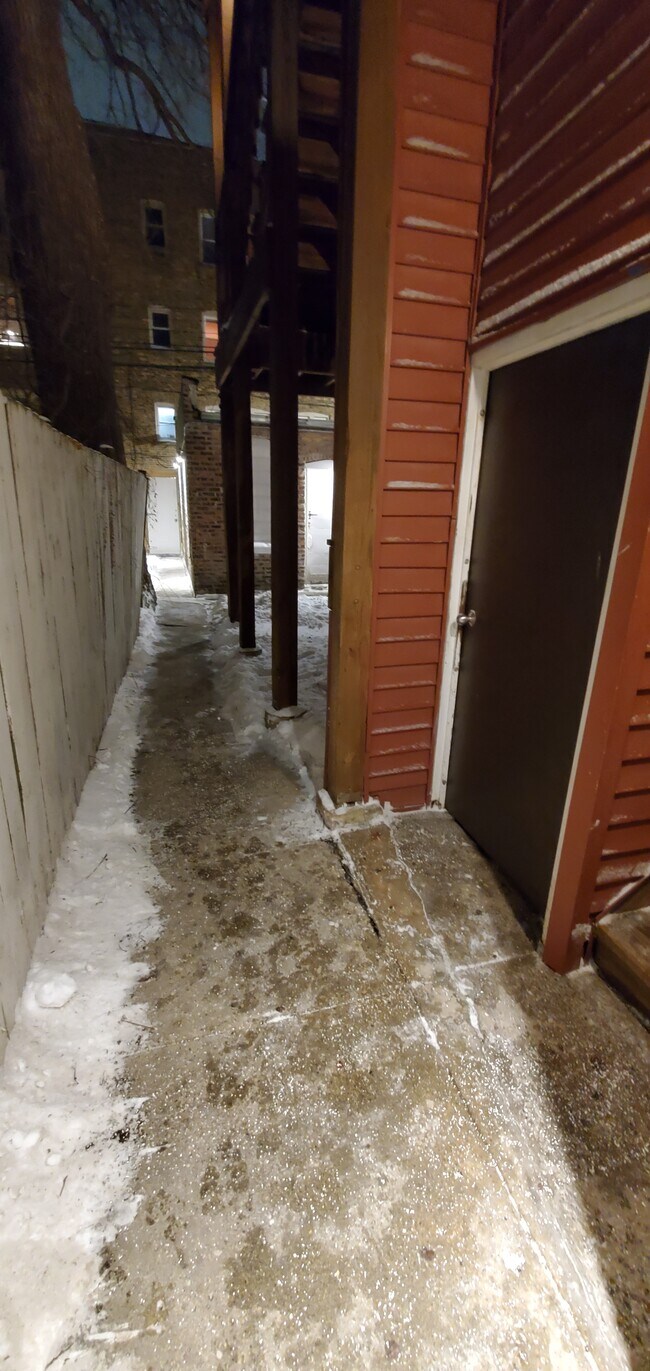 Backyard in winter - 6442 N Glenwood Ave